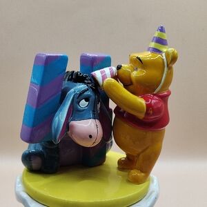 Disney Winnie the Pooh and Eeyore Party Figurine 4 Year Cake Topper